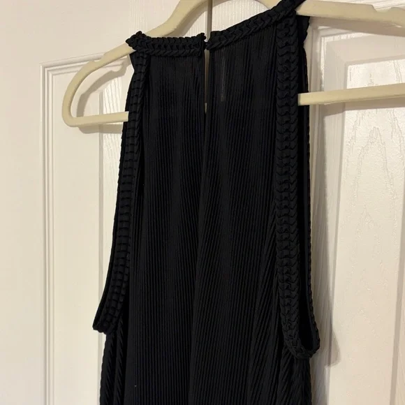 BODEN Halterneck Plisse Jersey Maxi Dress Black 12P - Picture 12 of 13